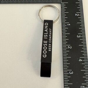 Goose Island Beer Company Black Bottle Opener Keychain Bar Tool‎